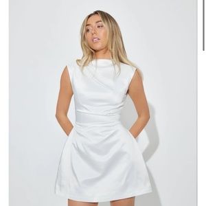 Odd Muse white satin dress size Medium